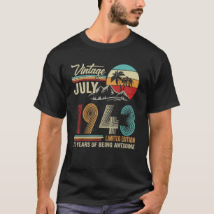 T-shirt 78 Année Vieux juillet 1944 78ème Jour B
