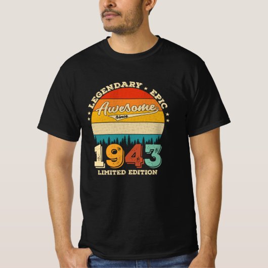 T-shirt 78 ans Awesome depuis 1944 78e anniversaire Cadeau (Devant)