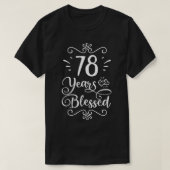 T-shirt 78e anniversaire 78 ans béni Religieux Jésus Dieu (Design devant)