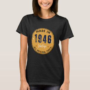 T-shirt 78e anniversaire Cadeau Vintage, Fabriqué en 1946