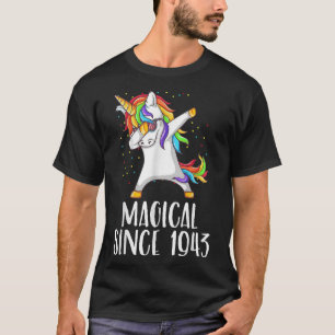 T-shirt 78e anniversaire, licorn dab, Magique depuis 1943