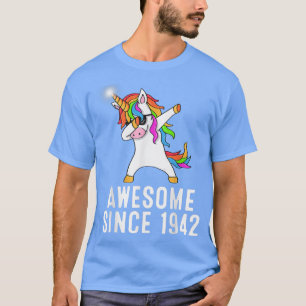 T-shirt 79e anniversaire, licorne dab, Awesome depuis 1942
