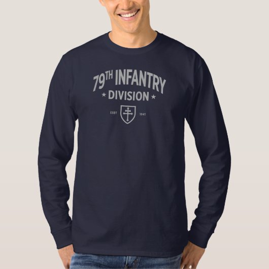 T-shirt 79e division d'infanterie - Longue durée militaire (Devant)