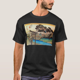 T-shirt 7. 藤 沢 宿, 重 Fujisawa-juku, Hiroshige, Ukiyo-e, 広
