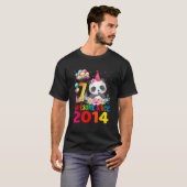 T-shirt 7 7ème Panda Incroyable Depuis 2014 (Devant entier)