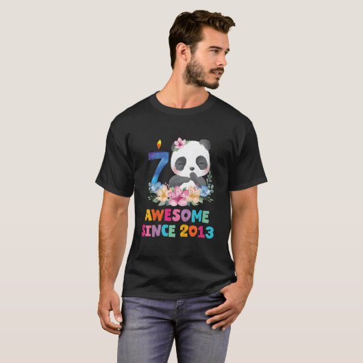 T-shirt 7 7Th Panda Unicorn Py (Devant entier)