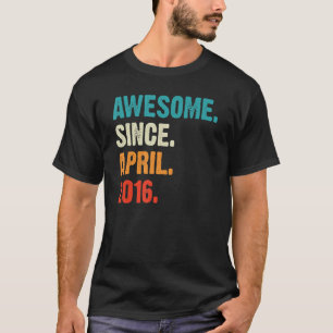 T-shirt 7 An Garçon 7e anniversaire Awesome depuis le 20 a