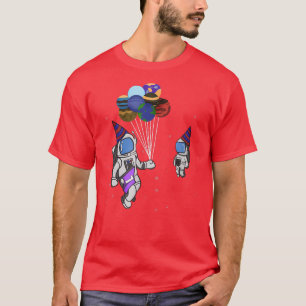 T-shirt 7 Anniversaire Astronaut Planet Balloon