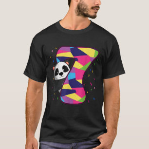 T-shirt 7 Anniversaire Panda Thème 7ème fête Anniversaire