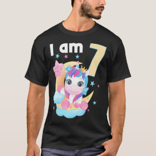 T-shirt 7 Ans 7 Anniversaire tenue garçon fille licorn 3