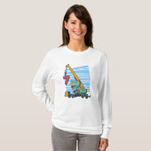 T-shirt 7 ans 7e anniversaire grue mobile Dinosaur (Devant entier)