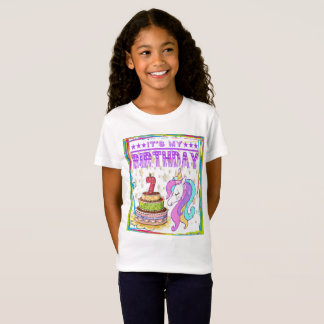 T-Shirt 7 ans 7e anniversaire Unicorn Dabbing Girl
