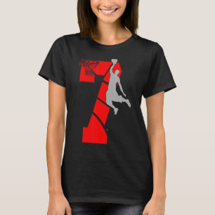 T-shirt 7 Ans 7e Basketball Anniversaire FêteThème Garçons