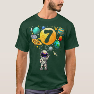 T-shirt 7 Ans Astronaut Spaceman Galay Funny Birthda