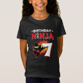 T-Shirt 7 Ans Bande dessinée Style Ninja 7e Anniversaire (Devant)