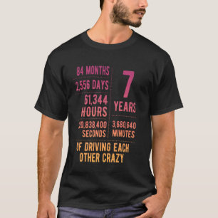 T-shirt 7 Ans de Mariage Drôle 7ème Anniversaire de Mariag