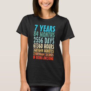 T-shirt 7 Ans D'Être Impressionnant 96 Mois 7e Anniversair