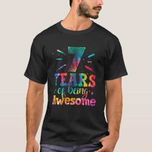 T-shirt 7 Ans D'Être Un Magnifique Tie Dye 7 Ans 7E B