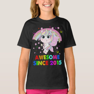 T-shirt 7 Ans Unicorn Cutie 7e Anniversaire Unicorn Gif
