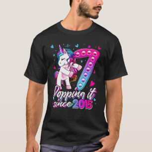 T-shirt 7 Ans Unicorn Pop It Unicorn Poping Depuis 2