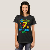 T-shirt 7 Birthday Boy Comic Cool 7th Bday Superhero Party (Devant entier)