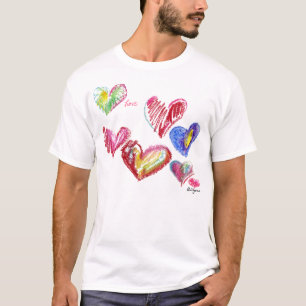 T-shirt 7 coeurs de Valentine montent habillement de