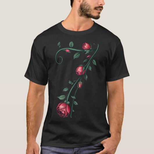 T-shirt 7 Floral 67 Rose Valentines Day Funny Love Matchin (Devant)