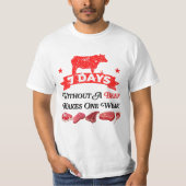 T-shirt 7 Jours Sans Boeuf Fait Un Faible (Devant)