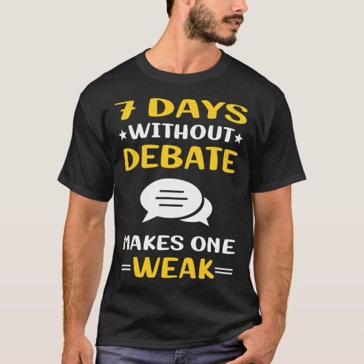 T-shirt 7 Jours Sans Débat (Devant)