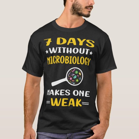 T-shirt 7 Jours Sans Microbiologie Microbiologiste (Devant)