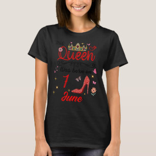 T-shirt 7 Juin Anniversaire Cette Reine Est Née Le 7 Juin