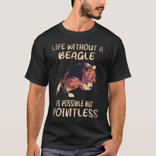 T-shirt 7 La vie sans un beagle (Devant)