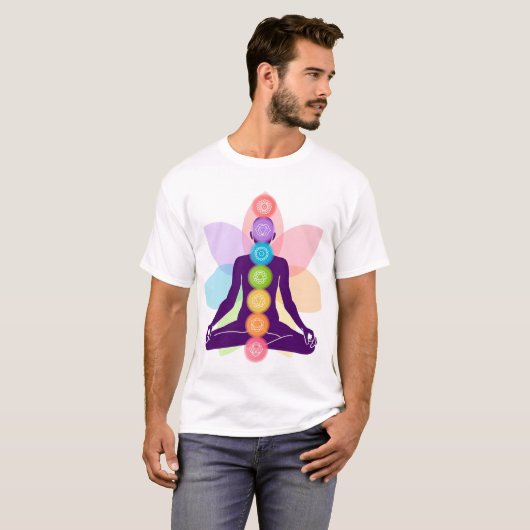 T-shirt 7 Méditation de Chakra (Devant entier)