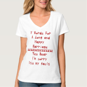 T-shirt 7 Mots À Un Mariage Long Et Heureux