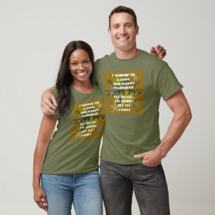T-shirt 7 Mots À Un Mariage Long Et Heureux - Customisé
