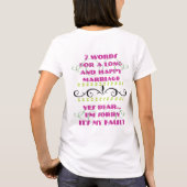 T-shirt 7 Mots Pour Un Mariage Long Et Heureux (Dos)