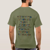 T-shirt 7 Mots Pour Un Mariage Long Et Heureux (Dos)