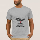 T-shirt 7 Mots Pour Un Mariage Long Et Heureux (Devant)