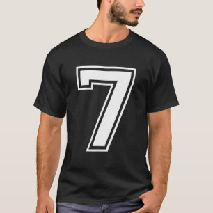 T-shirt 7 Numéro de sport Ventilateur Meilleur joueur Numé