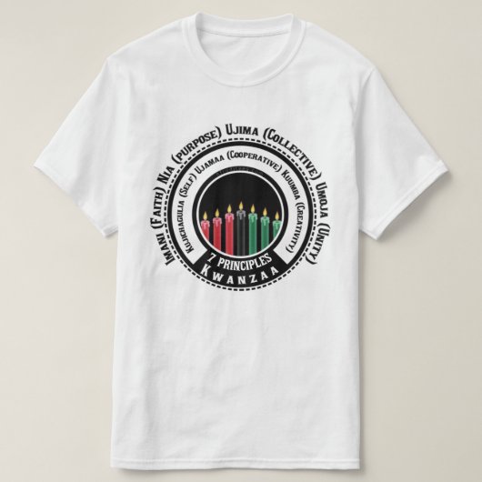 T-shirt 7 Principes De Kwanzaa (Design devant)