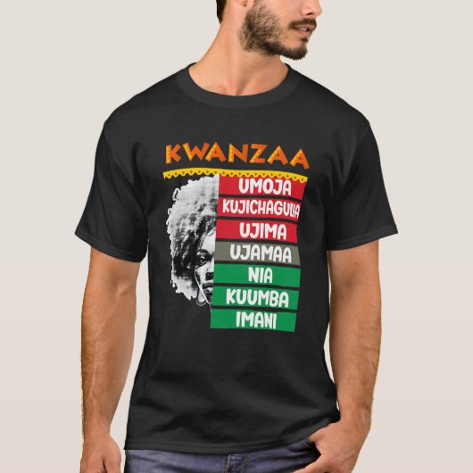 T-shirt 7 Principes De Kwanzaa4 (Devant)