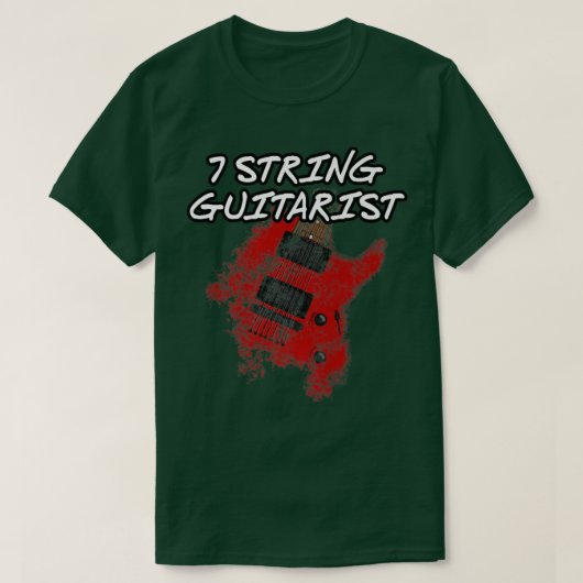 T-shirt 7 String Guitarist, Etended Range Guitar, Musician (Design devant)
