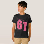 T-shirt 7 Year Old Birthday Shirt Was 6 Now I'm 7 67 Funny (Devant entier)