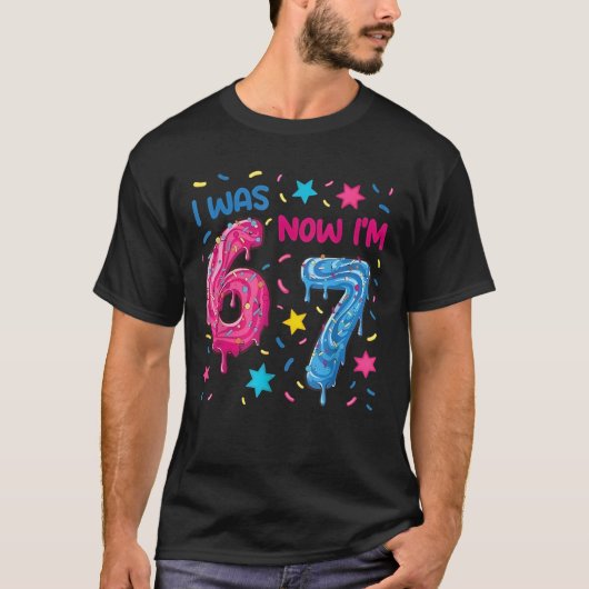 T-shirt 7 Year Old Birthday Shirt was 6 Now I'm 7 67 Funny (Devant)