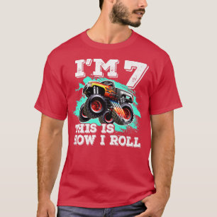 T-shirt 7 Years Old Birthday Boys Monster Truck This is Ho