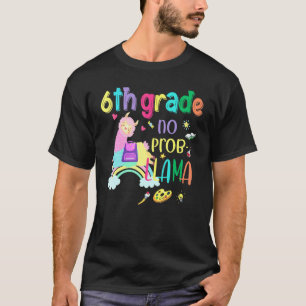 T-shirt 7e année No Prob Llama Girls Septième année Teache