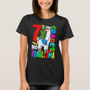 T-shirt 7e année No Prob Llama Retour à l'école Premier jo
