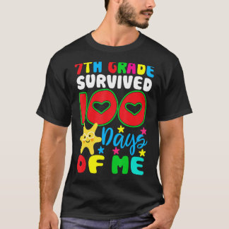 T-shirt 7e année Survived 100 Jours de moi pour l'enseigna