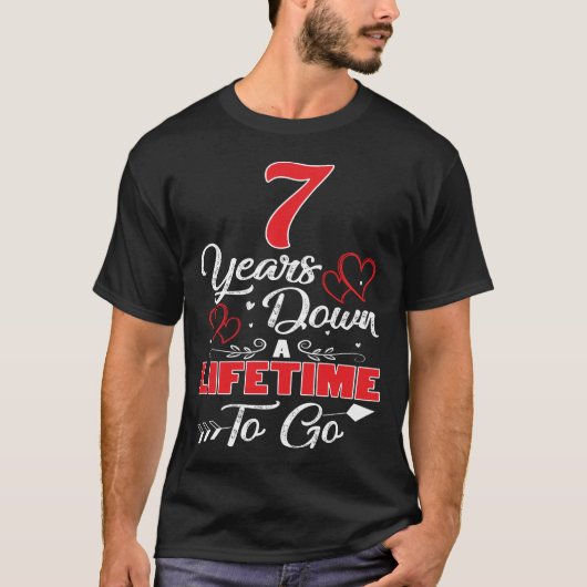 T-shirt 7e anniversaire. 7 Ans Après Une Durée De Vie Pour (Devant)