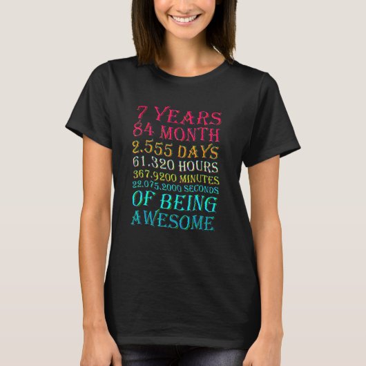 T-shirt 7e anniversaire 7e anniversaire Citations d'annive (Devant)